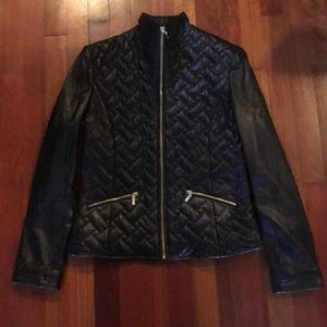 Cole haan barely worn leather jacket!